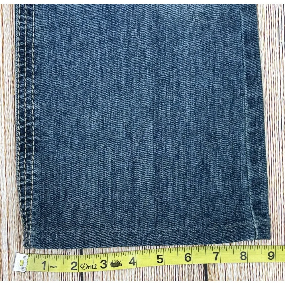 Ariat Ruby‎ Jeans Size 30R Bootcut Blue Denim Leopard Print Low Rise Western